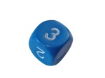 Blue D3 Dice Numbered 1-3 Twice